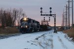 6355 & 6303 bring Z127 north over the CN at Kearsley shortly after sunrise